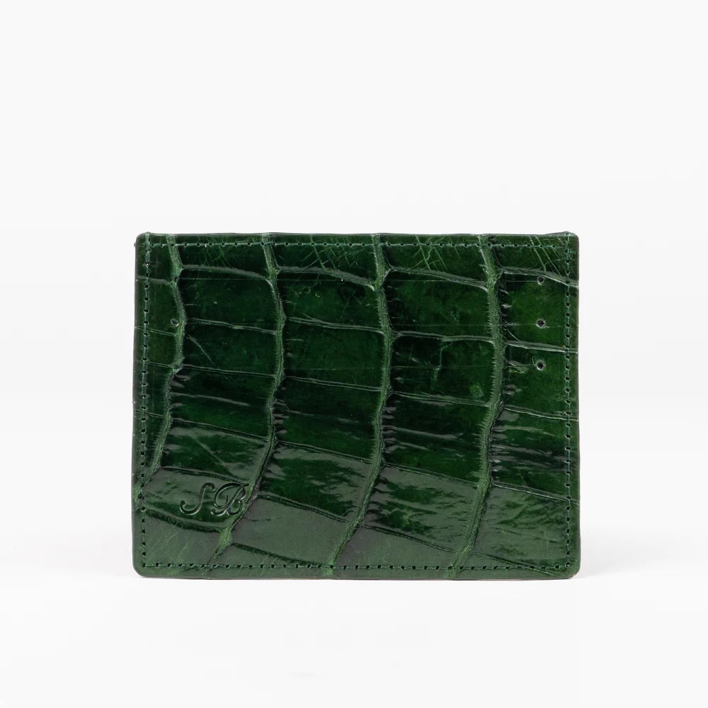 298. NWT WOMENS SHERRILL & BROTHERS YASMINE GENUINE CROCODILE CREDIT CARD HOLDER